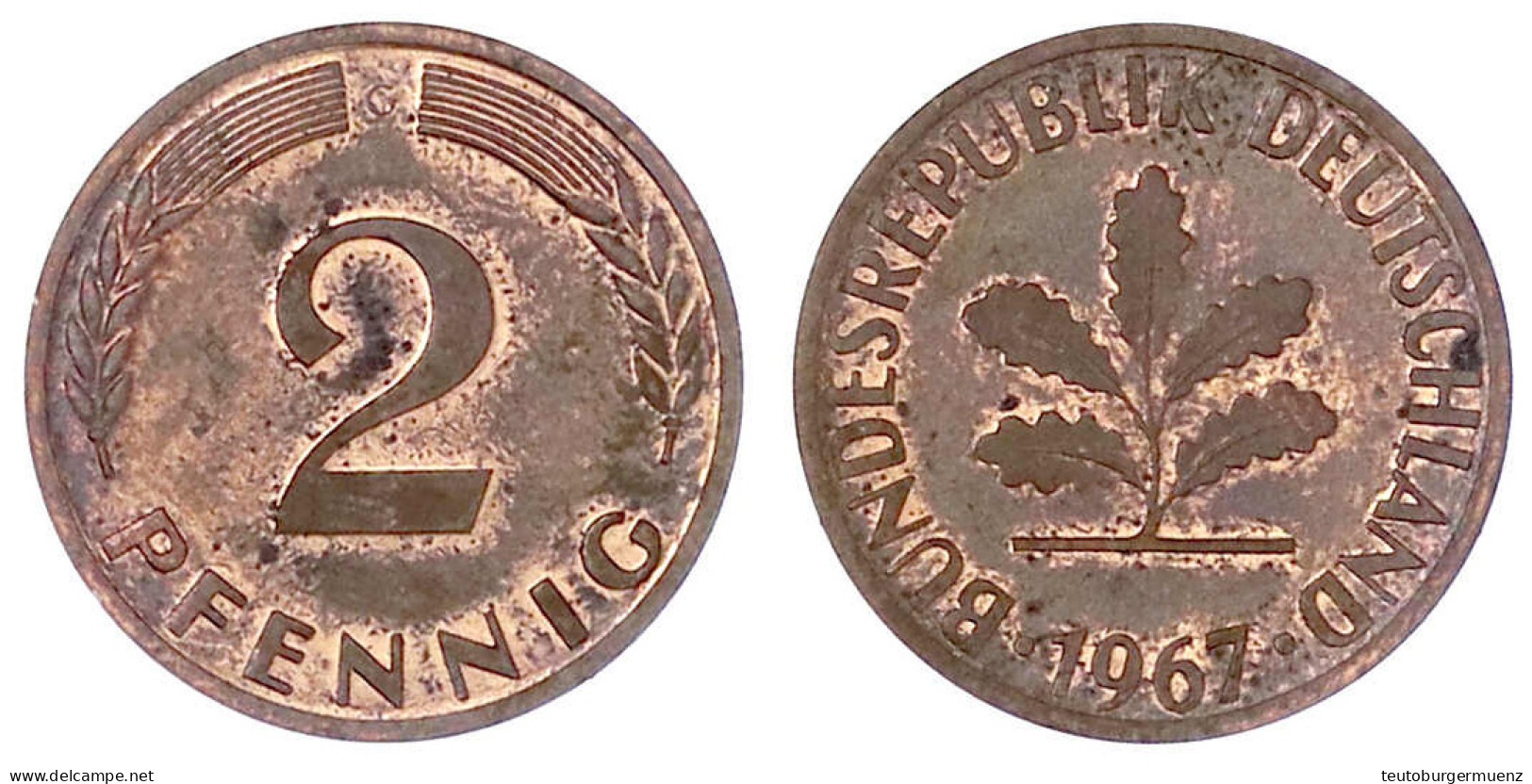 1967 G, Magnetisch/plattiert. Polierte Platte, Leichte Patina, Sehr Selten. Jaeger 381a. - Andere & Zonder Classificatie