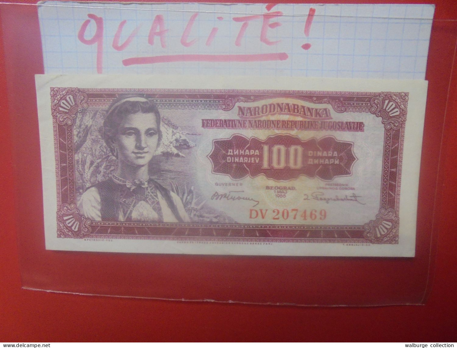 YOUGOSLAVIE 100 DINARA 1955 Circuler Belle Qualité (B.33) - Yugoslavia