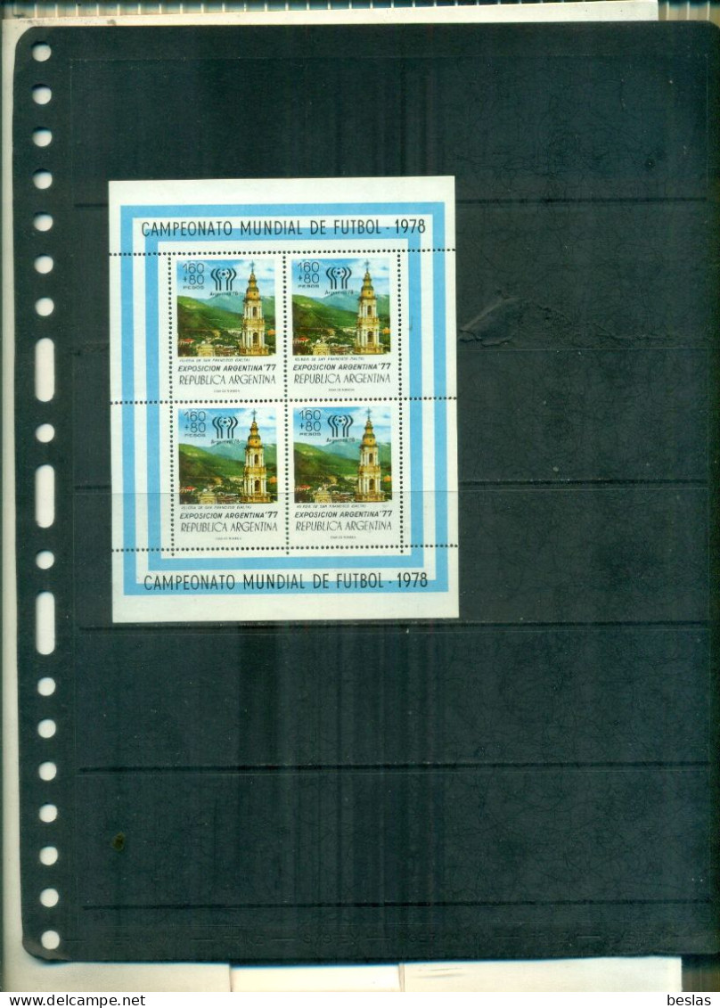 ARGENTINA. CHAMPIONNAT DU MONDE DE FOOTBALL EN 1978 II 1 MINI-FEUILLE NEUF A PARTIR DE 4 EUROS - Unused Stamps