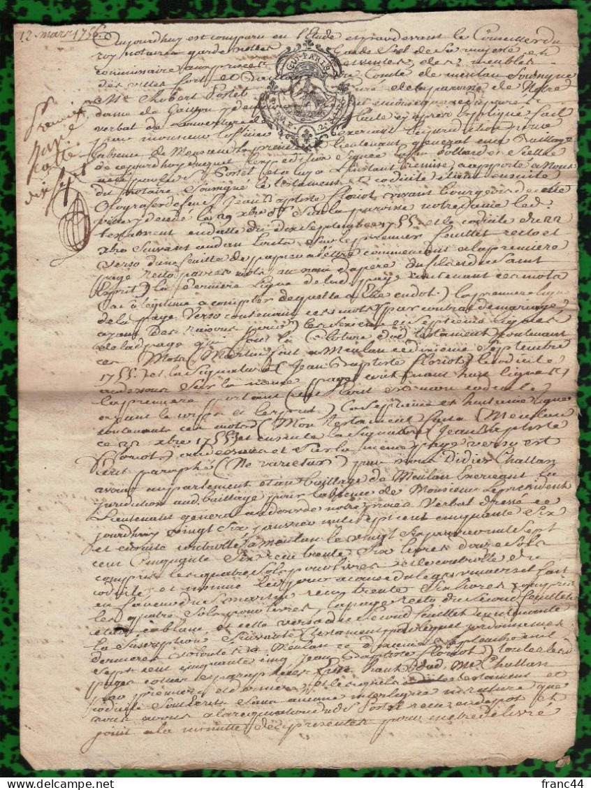 1756 - Testament De Jean-Baptiste Floriot, Bourgeois De Meulan (généralité De Paris) - Personaggi Storici