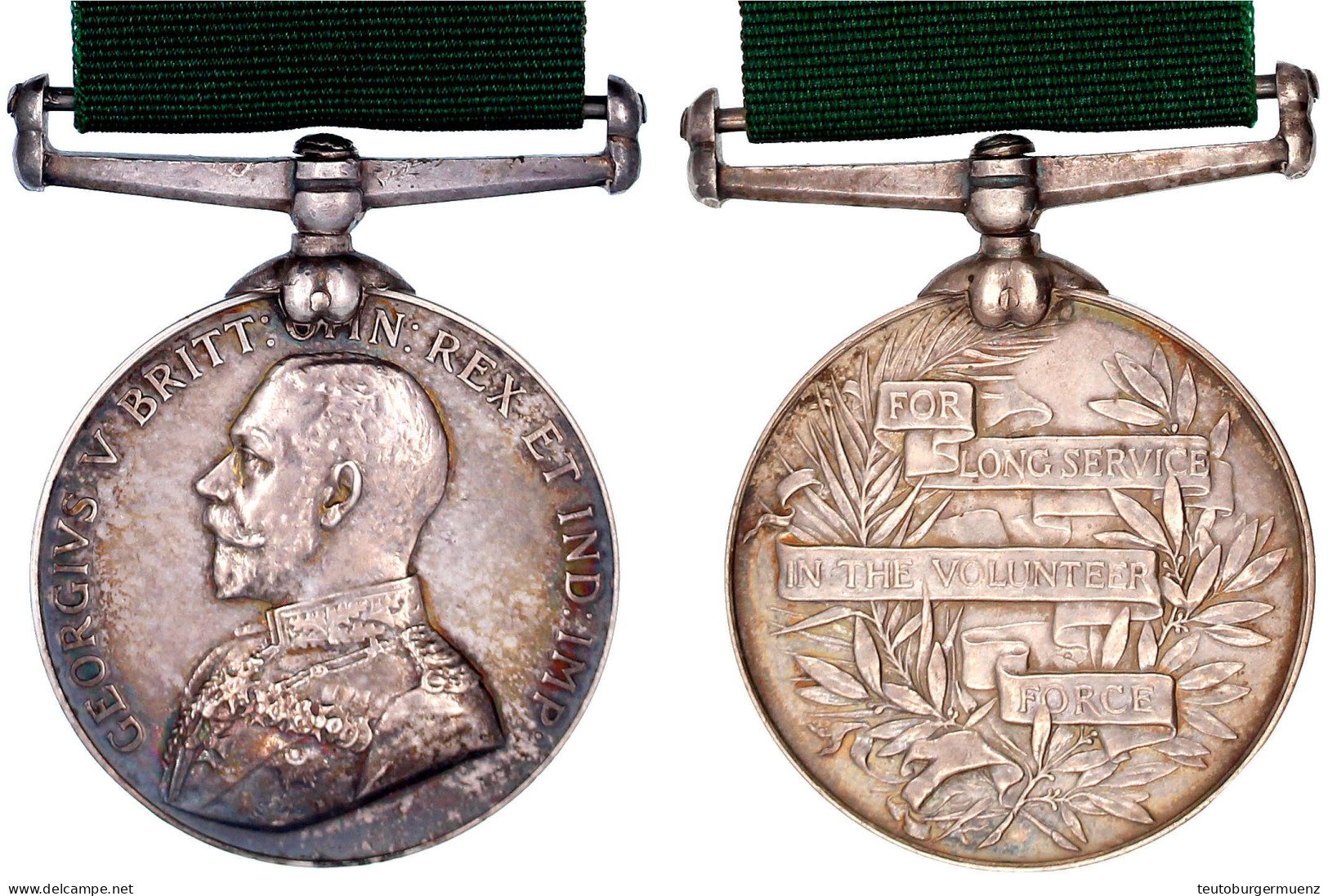 Volunteer Long Service Medal Am Band. 36 Mm; Gesamtgewicht 40,03 G. Rand: "Thooher F. Lancred PjG Lt. Hdrse". Vorzüglich - Non Classés