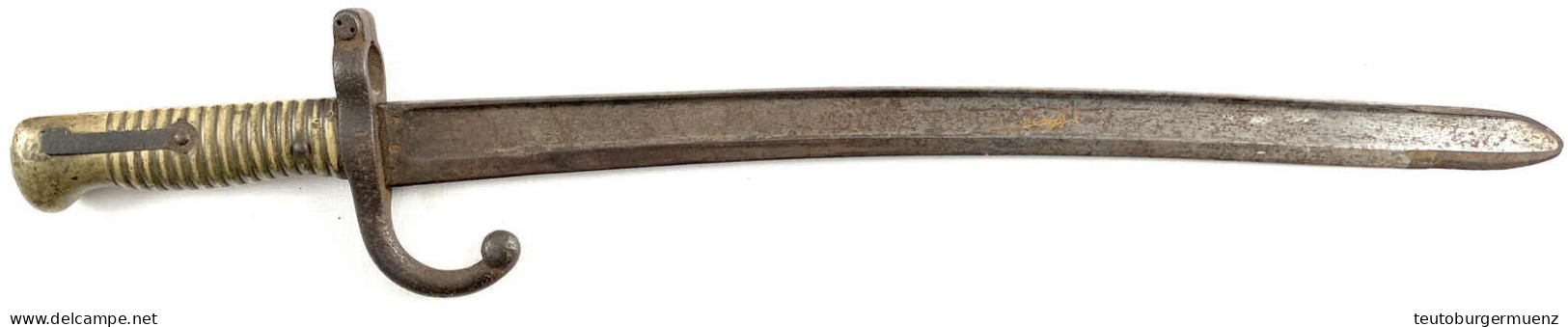 Bajonett Modell 1868. Länge 53 Cm. Etwas Rostig - Blankwaffen
