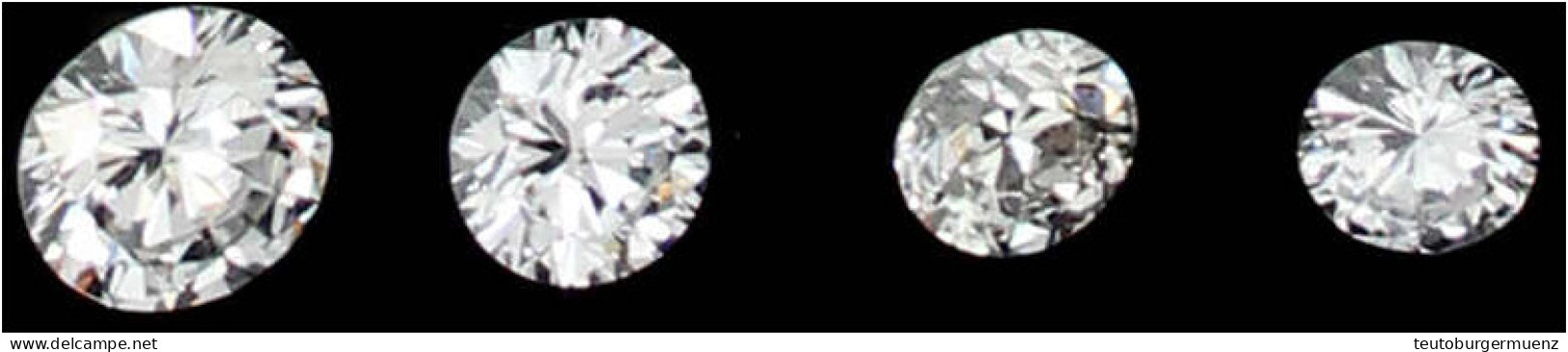 4 Diamanten Zu 0,33 Ct, 0,41 Ct, 0,47 Ct Und 0,82 Ct - Autres & Non Classés