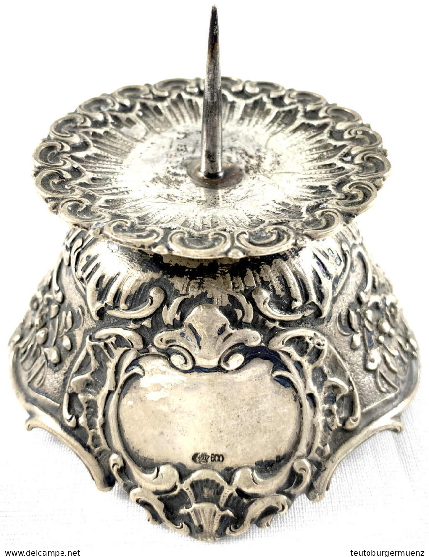 Kerzenständer, Deutsch Um 1900, Silber 800/1000. 95 X 95 X 90 Mm. 120,1 G - Silberzeug