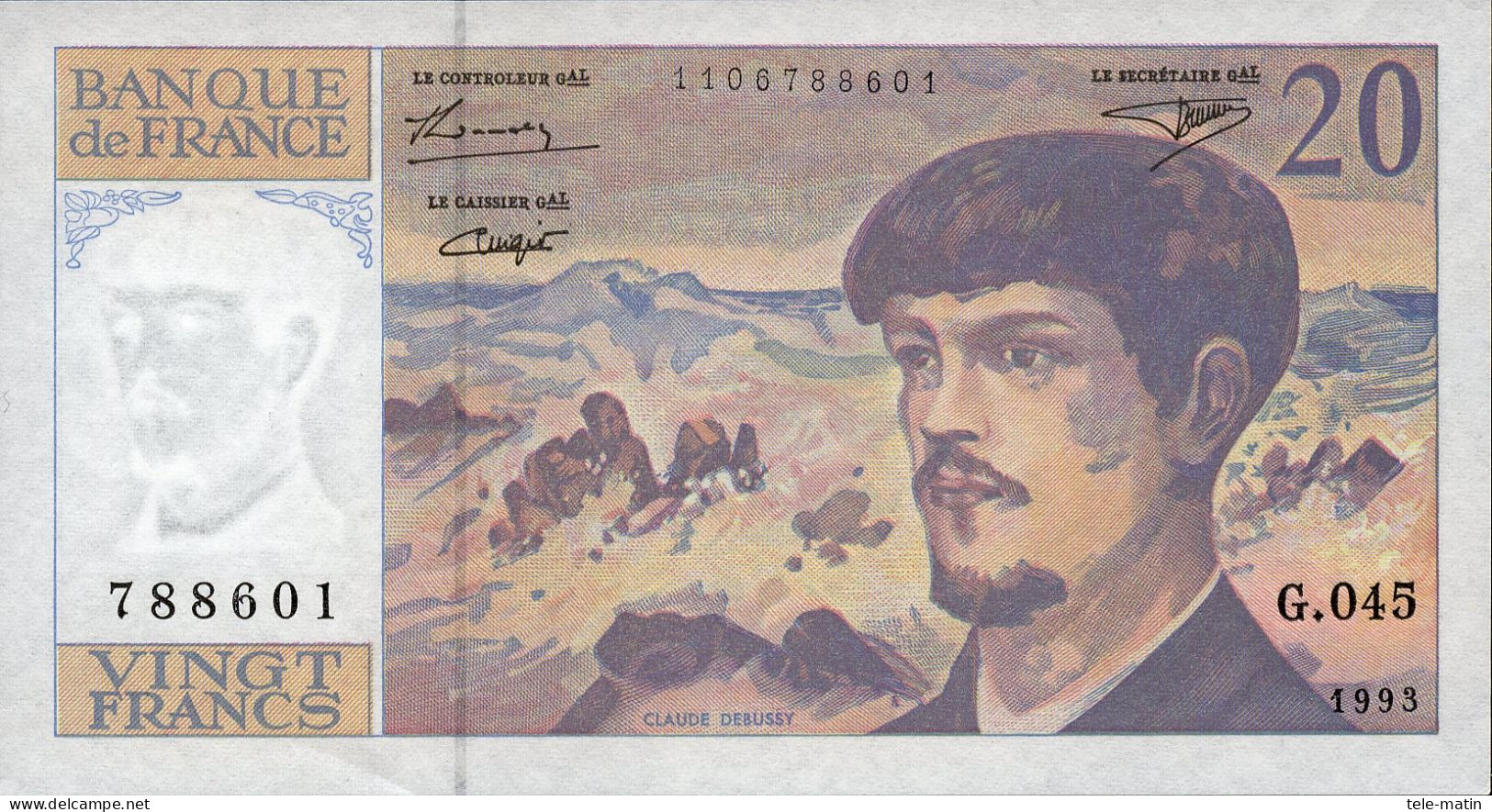 Billet De 20 Frs  De 1993 (C.Debussy ) Billet En état SUP - 20 F 1980-1997 ''Debussy''