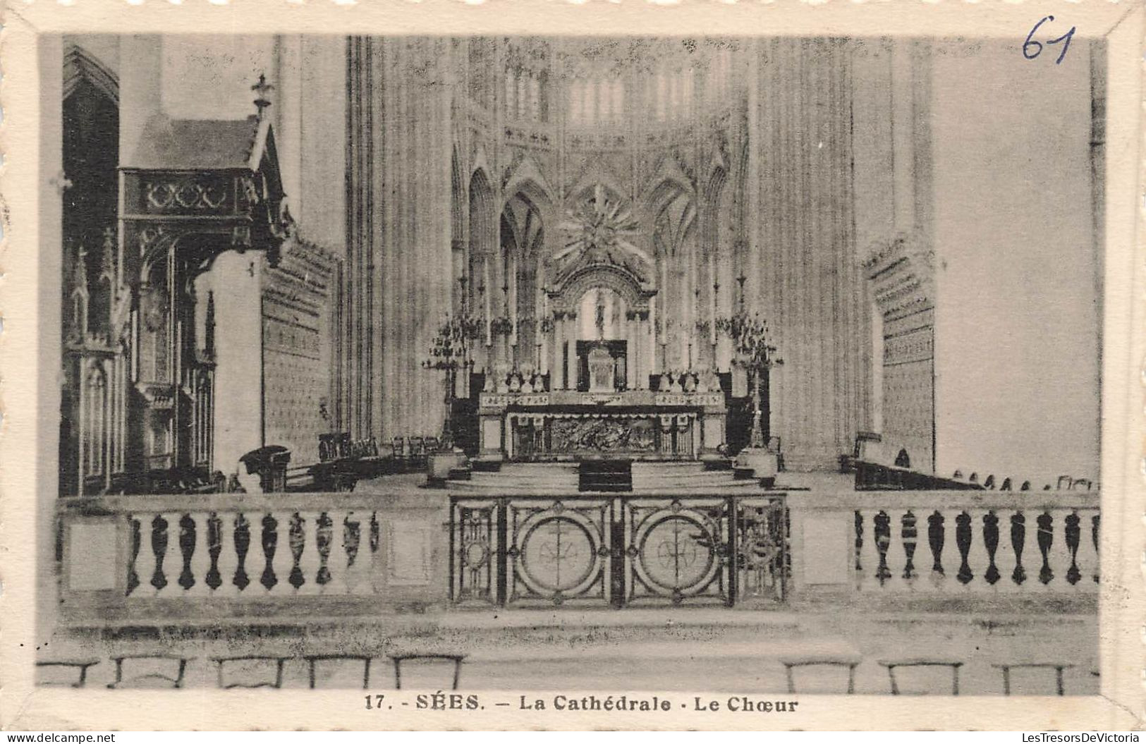 FRANCE - Sées - Vue à L'intérieur De La Cathédrale - Le Chœur - Vue Générale  - Carte Postale Ancienne - Sees