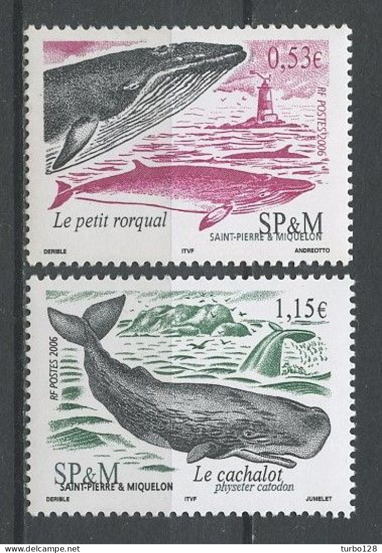 SPM MIQUELON 2006  N° 863 /864 ** Neufs MNH Superbes C 5 € Faune Marine Cétacés Rorqual Cachalot Animaux - Unused Stamps
