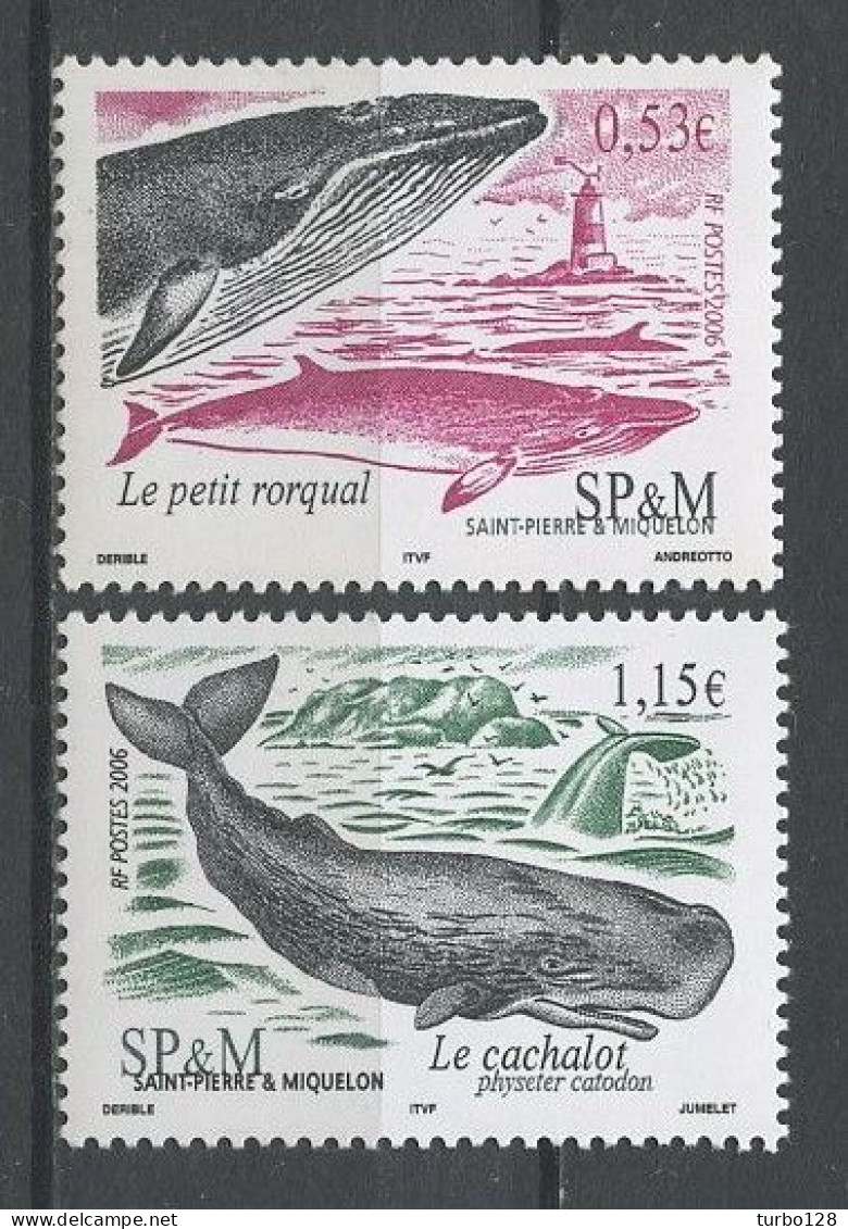 SPM MIQUELON 2006  N° 863 /864 ** Neufs MNH Superbes C 5 € Faune Marine Cétacés Rorqual Cachalot Animaux - Nuevos