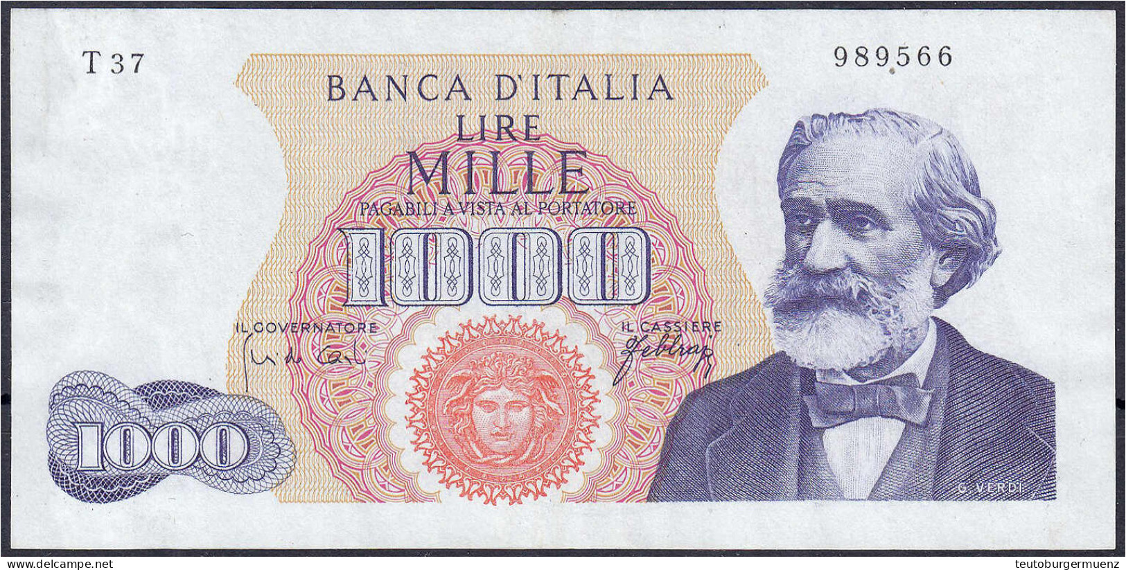 1000 Lire 20.5.1966. I- Pick 96d. - Other & Unclassified