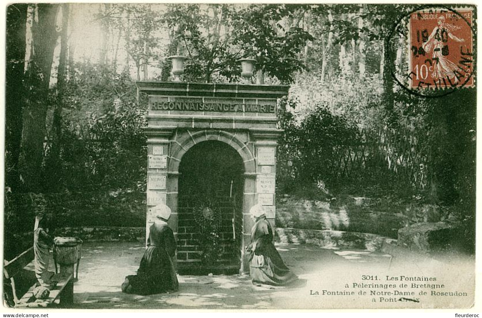 29 - B54710CPA - PONT CROIX - Fontaine De Notre Dame De Roseudon - Très Bon état - FINISTERE - Pont-Croix