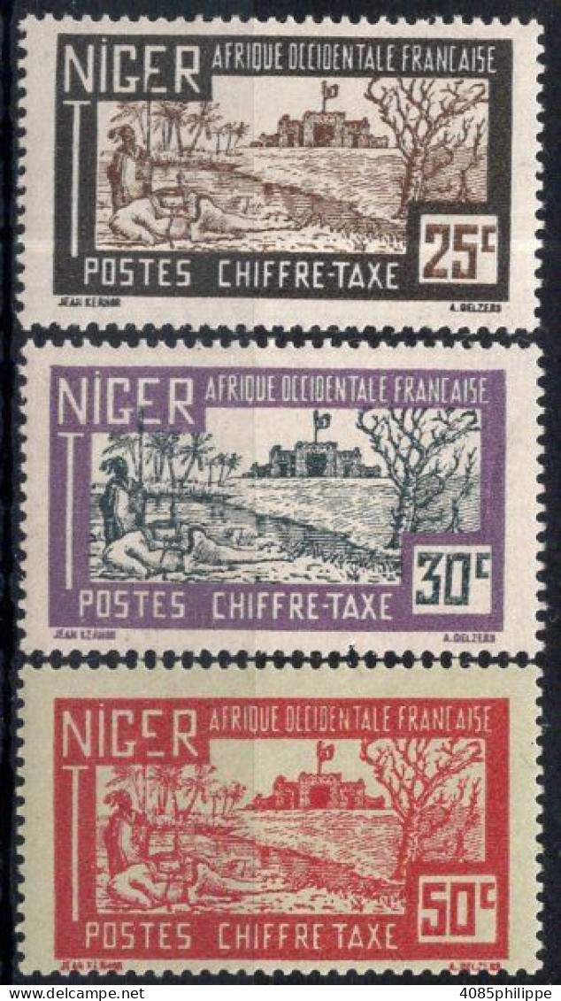 NIGER Timbres-Taxe N°15* à 17* Neufs Charnières TB Cote : 3€75 - Neufs