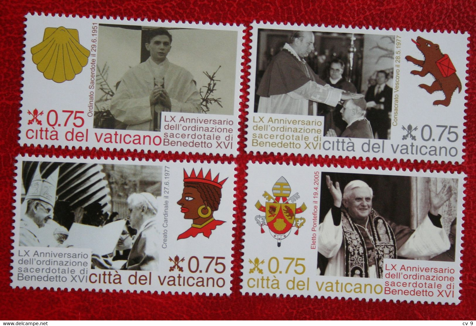 Pope Benedict XVI 2011 Mi 1712-1715 Yv 1553-1556 POSTFRIS / MNH / **  VATICANO VATICAN VATICAAN - Ungebraucht