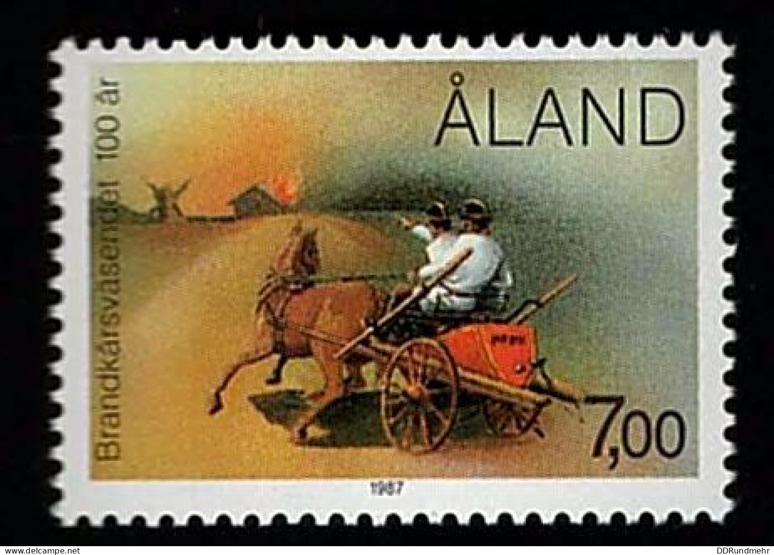 1987 Fire Brigade  Michel AX 23 Stamp Number AX 26 Yvert Et Tellier AX 23 Stanley Gibbons AX 28 Xx MNH - Aland