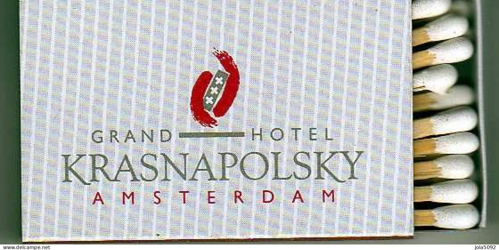 Boîte D'Allumettes - AMSTERDAM - HOTEL KRASNAPOLSKY - Boites D'allumettes