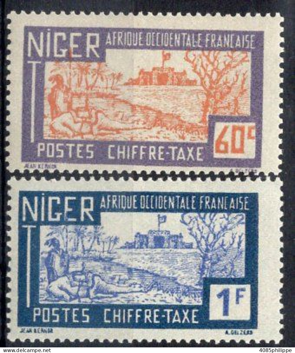 NIGER Timbres-Taxe N°18* & 19* Neufs Charnières TB Cote : 2€25 - Nuovi