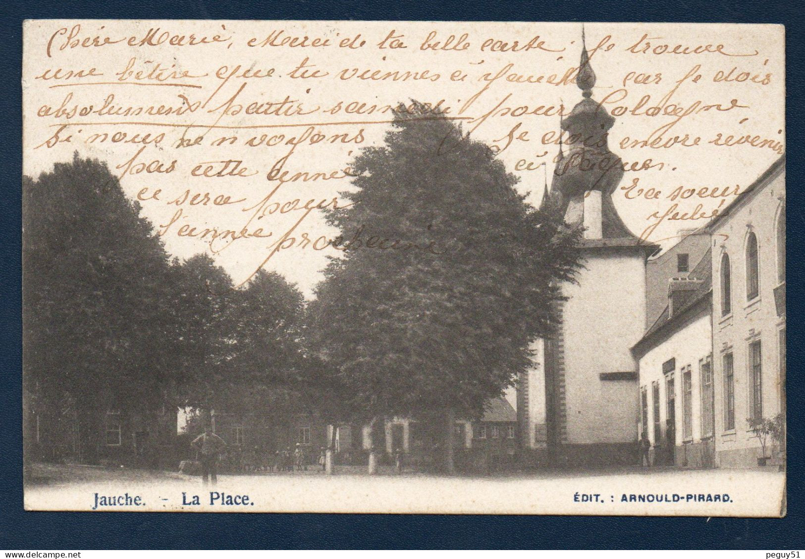 Orp-Jauche. La Place Et Le Château Du Comte Philippe Norbert Van Der Meere. 1902 - Orp-Jauche