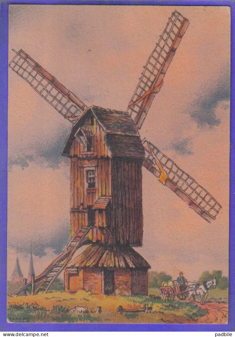 Carte Postale Hoymille Le Moulin à Vent  Par Barré & Dayez  Très Beau Plan - Barday