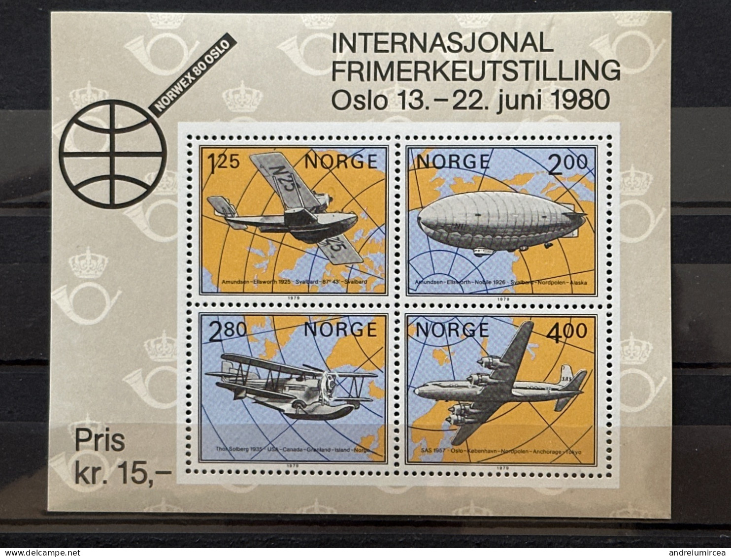 1980 Norvège  MNH NORWEX 80 - Andere (Lucht)