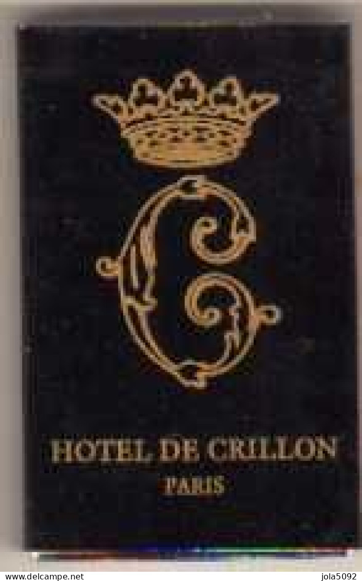 Boîte D'Allumettes - HOTEL DE CRION - PARIS - Zündholzschachteln