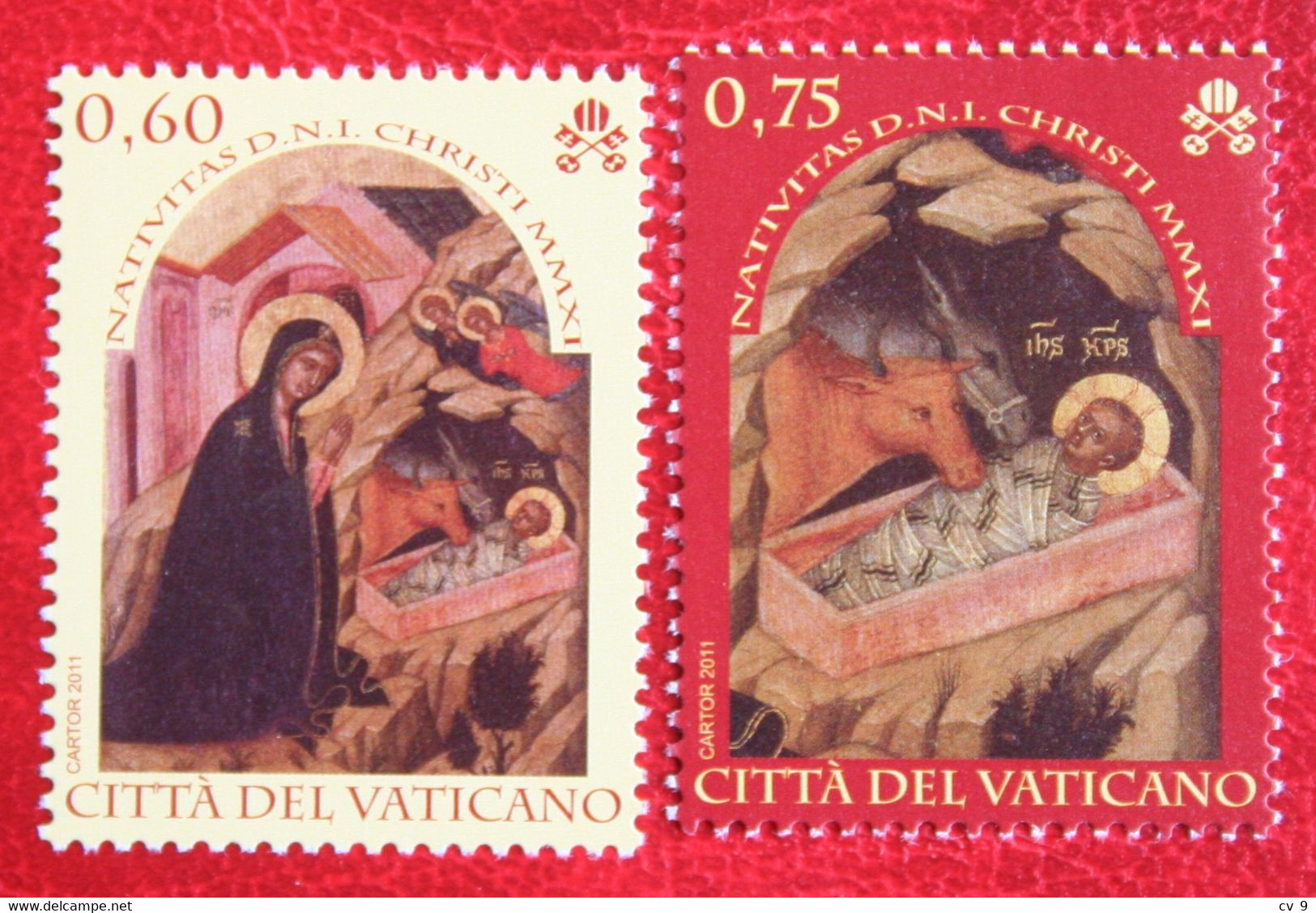 Christmas Kerst Noël Weihnachten 2011 Mi 1728-1729 Yv 1581-1582 POSTFRIS / MNH / **  VATICANO VATICAN VATICAAN - Nuevos