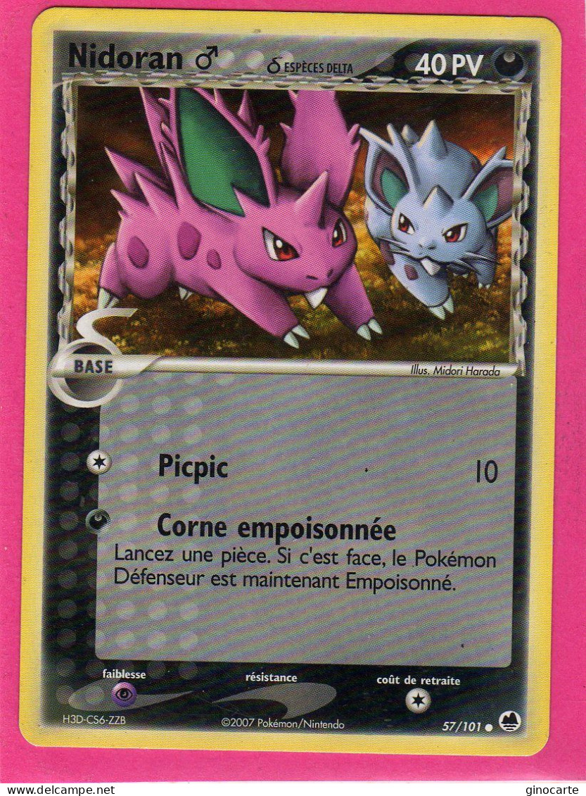 Carte Pokemon 2007 Ex Ile Des Dragons 57/101 Nidoran 40pv Bon Etat - Ex