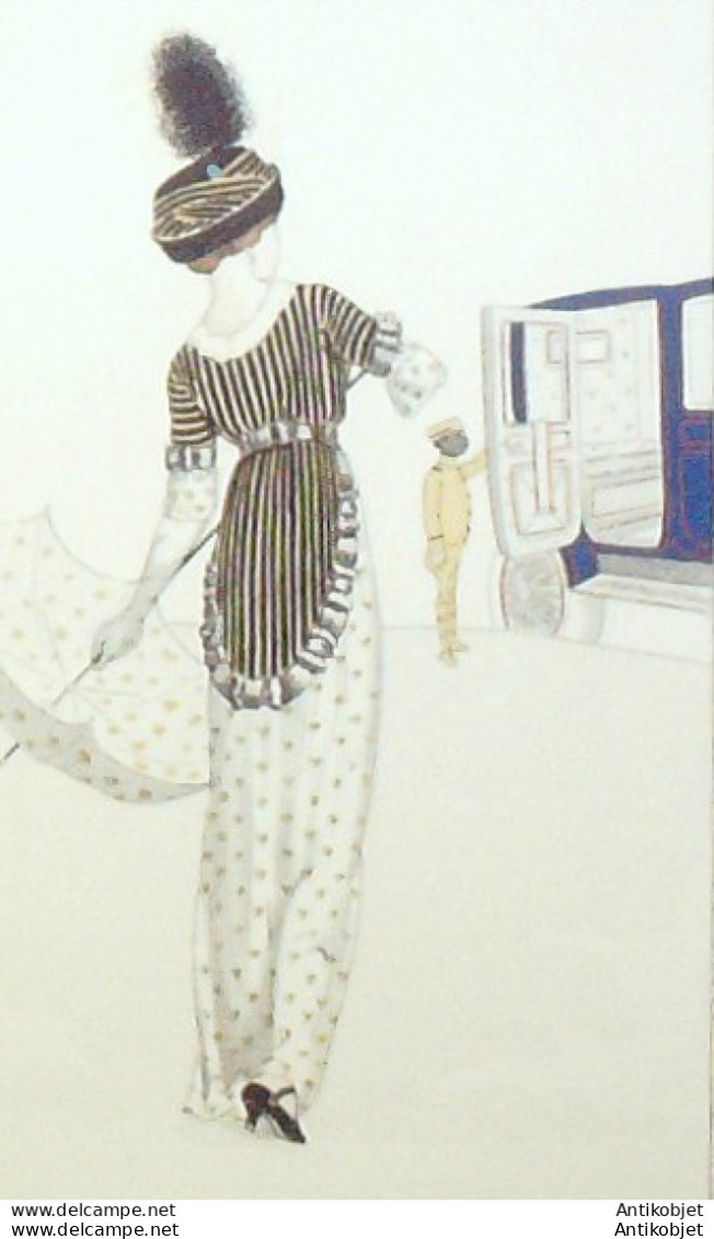 Gravure De Mode Costume Parisien 1912 Pl.18 SIMEON Veste De Velours - Etchings