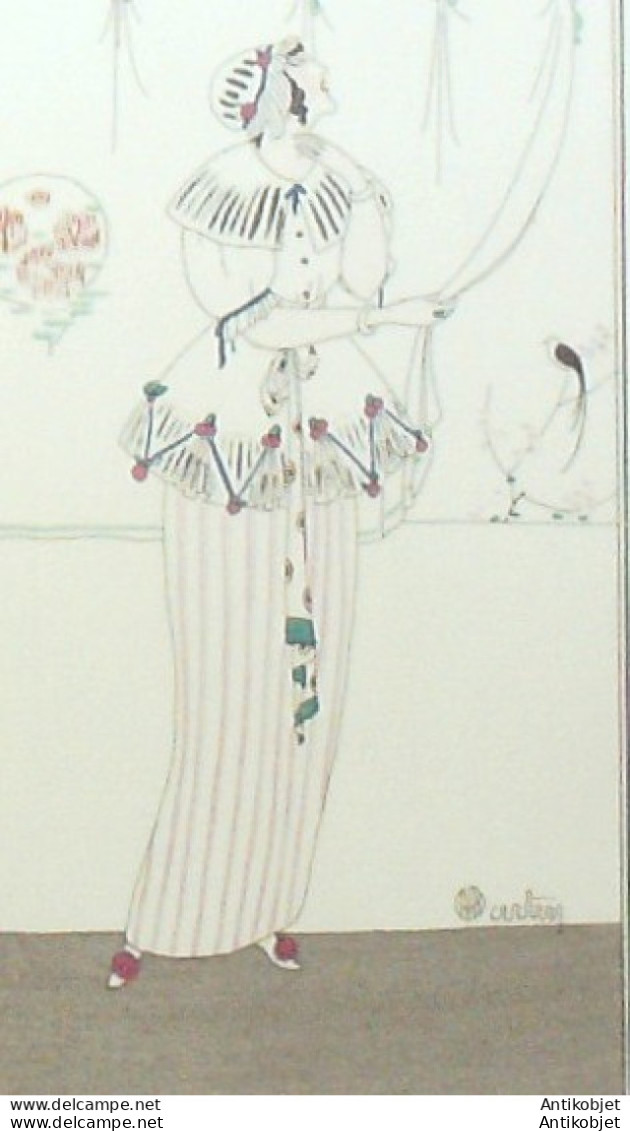 Gravure De Mode Costume Parisien 1913 Pl.045 MARTIN Charles Déshabillé - Radierungen