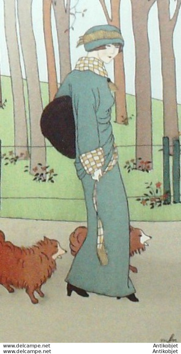 Gravure De Mode Costume Parisien 1913 Pl.058 NOHAIN Madeleine Tailleur - Etsen