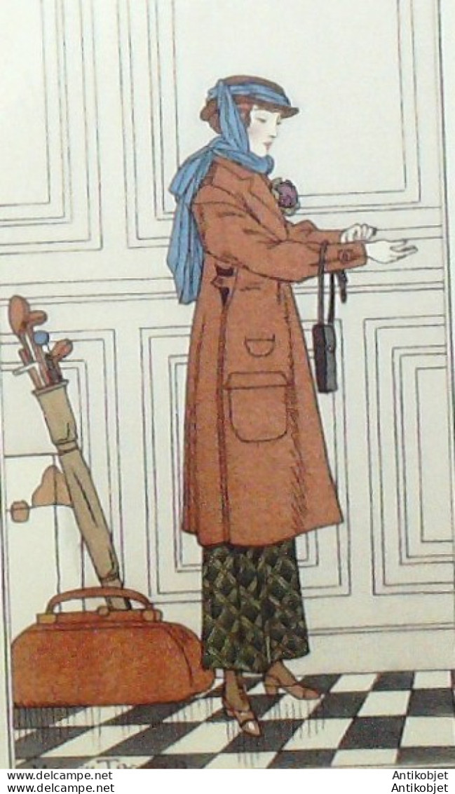 Gravure De Mode Costume Parisien 1913 Pl.060 TAQUOY Maurice Tailleur - Etchings
