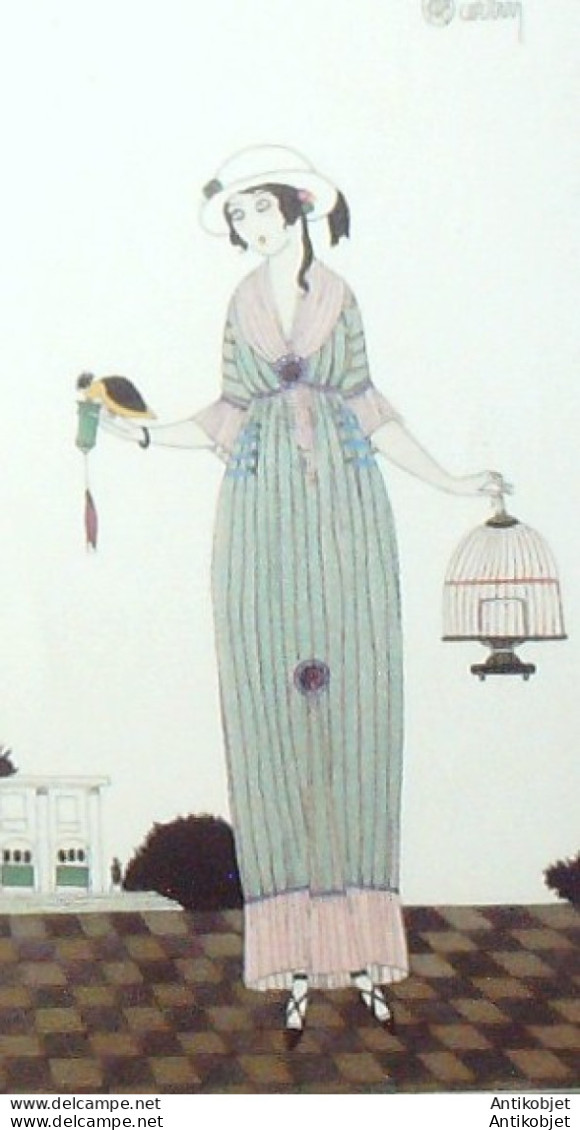 Gravure De Mode Costume Parisien 1913 Pl.108 MARTIN Charles-Robe De Linon - Etchings