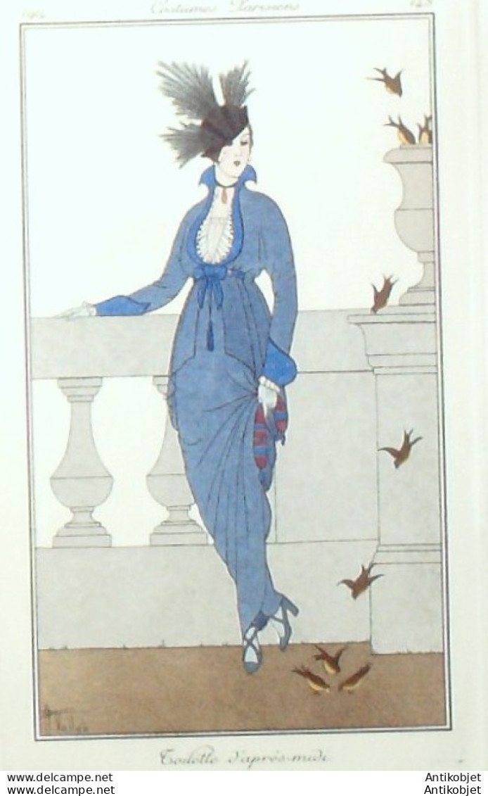 Gravure De Mode Costume Parisien 1914 Pl.143 VALLEE Armand-Toilette - Etsen