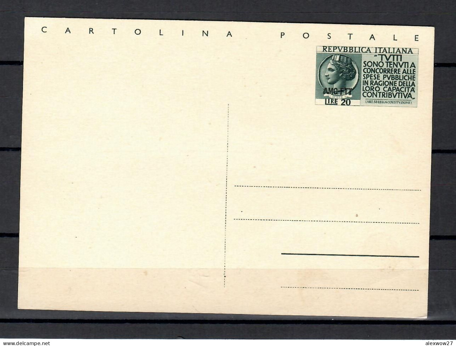 TRIESTE A 1954 INTERI POSTALI -- CAMPAGNA PRO-ERARIO --  (C26) - Poststempel