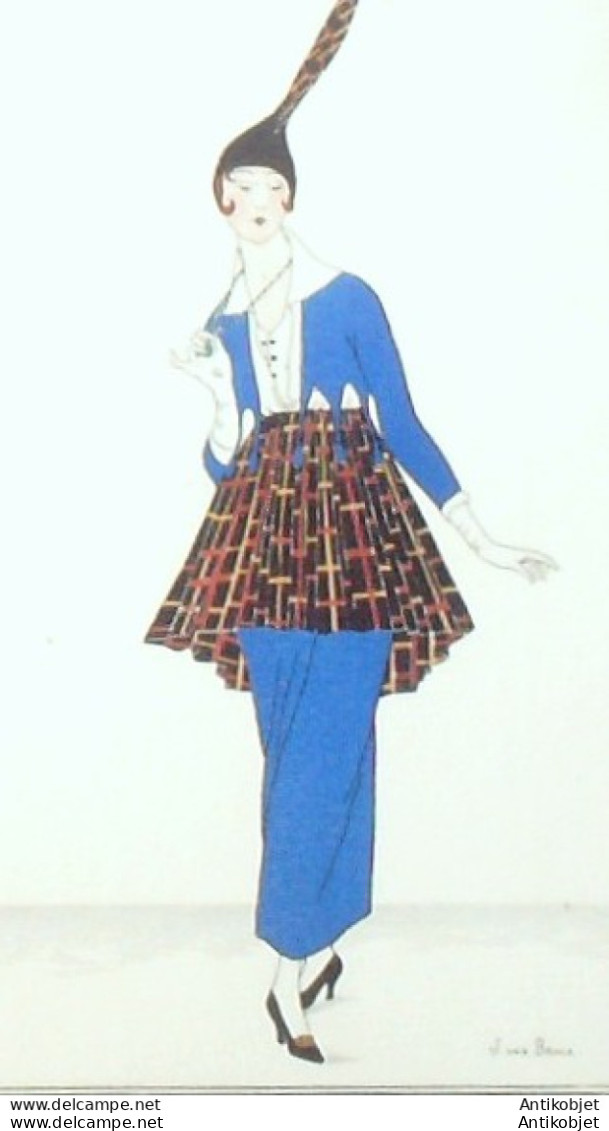 Gravure De Mode Costume Parisien 1914 Pl.155 VAN BROCK Jan-Robe De Serge - Etchings