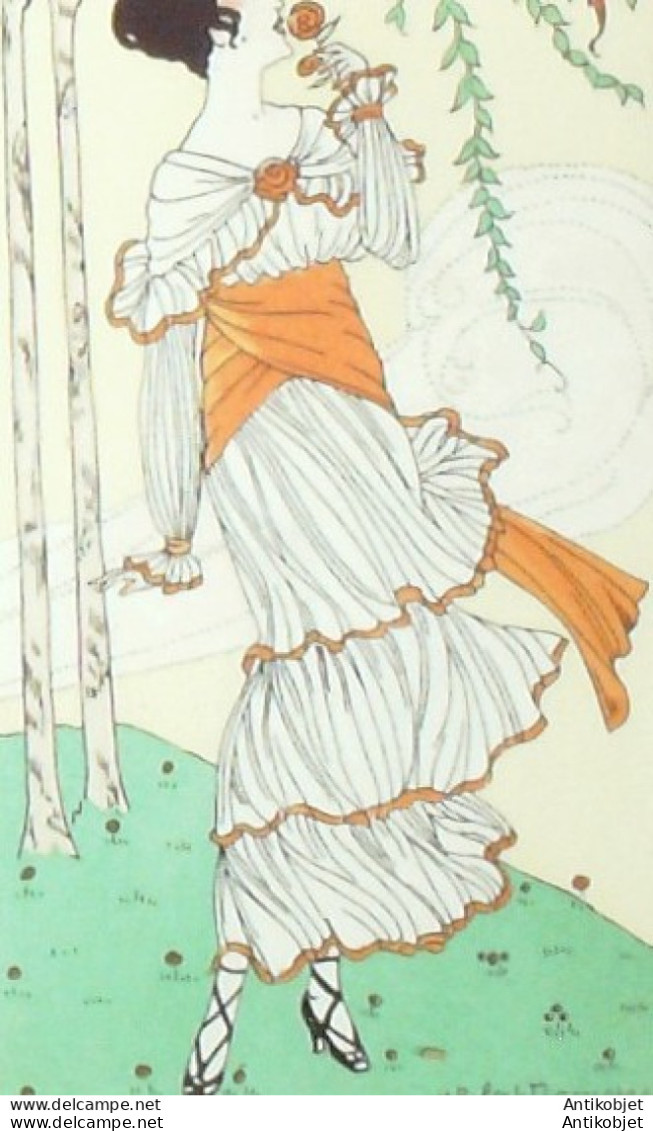 Gravure De Mode Costume Parisien 1914 Pl.159 DAMMY Robert Robe Mousseline - Etchings
