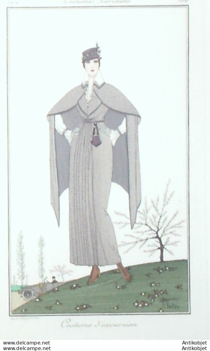 Gravure De Mode Costume Parisien 1914 Pl.166 VALLEE Armand Costume - Radierungen