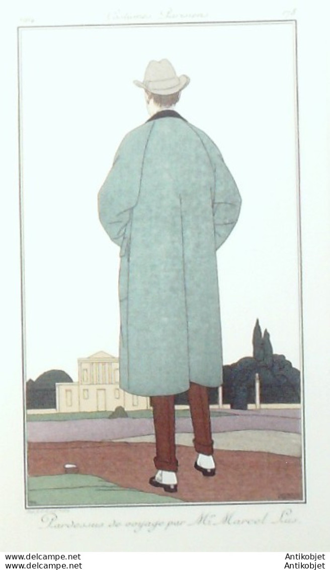 Gravure De Mode Costume Parisien 1914 Pl.178 BOUTET De MONVEL - Radierungen