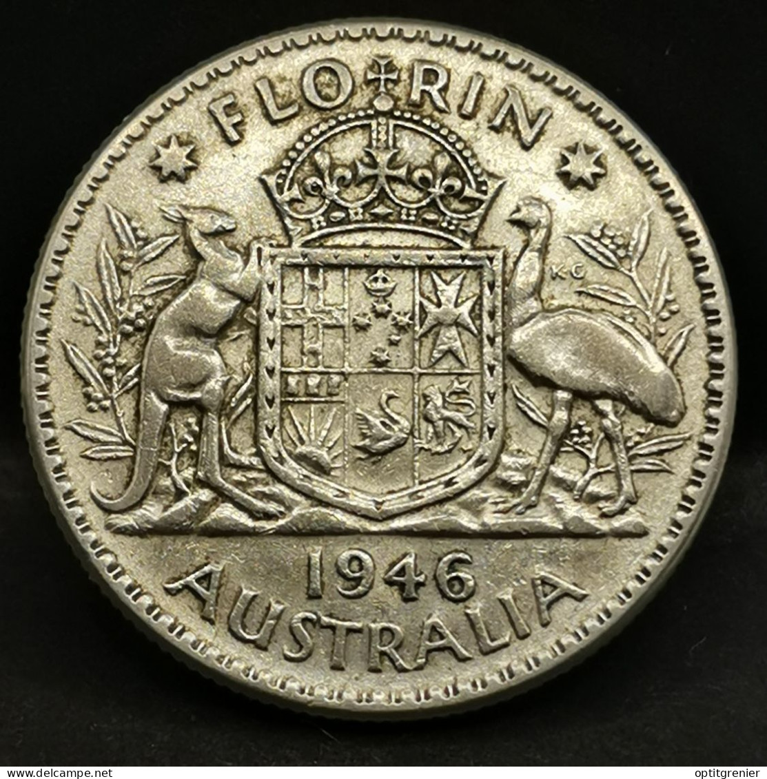 1 FLORIN ARGENT 1946 GEORGE VI AUSTRALIE / AUSTRALIA SILVER - Florin