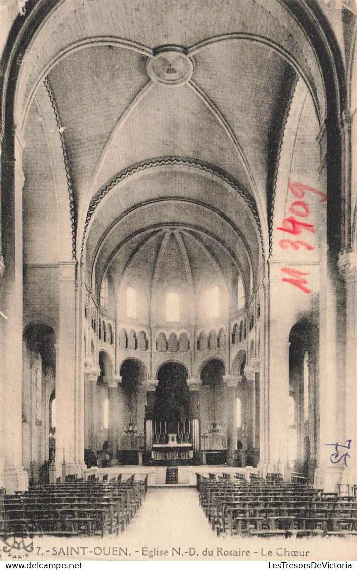 FRANCE - Saint Ouen - Vue à L'intérieur De L'église N D Du Rosaire - Le Chœur - Carte Postale Ancienne - Saint Ouen