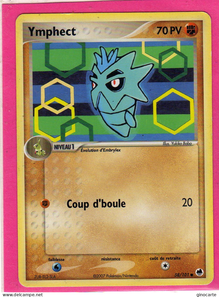 Carte Pokemon 2007 Ex Ile Des Dragons 58/101 Ymphect 70pv Bon Etat - Ex
