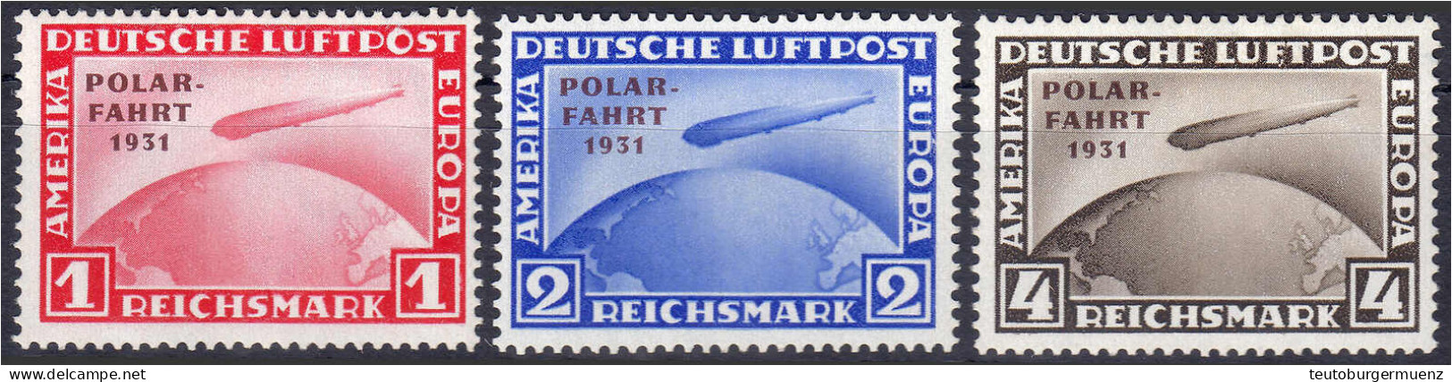 1 M. - 4 M. Polarfahrt 1931, Kompletter Satz In Ungebrauchter Luxuserhaltung Mit Falz. Mi. 900,-€ Michel 456-458. - Autres & Non Classés