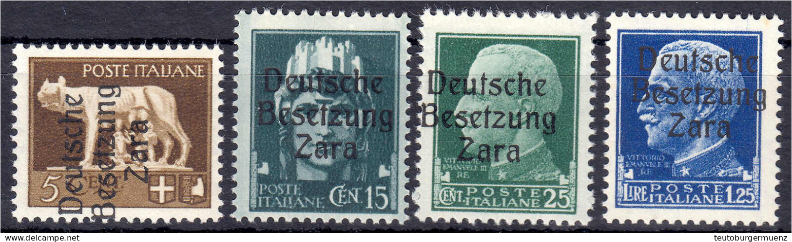 5 C, 15 C, 25 C, 1.25 L Fraimarken 1943, Vier Postfrische Werte, Tadellos. Mi. 212,-€ Michel 1, 3, 5, 10. - Occupation 1938-45