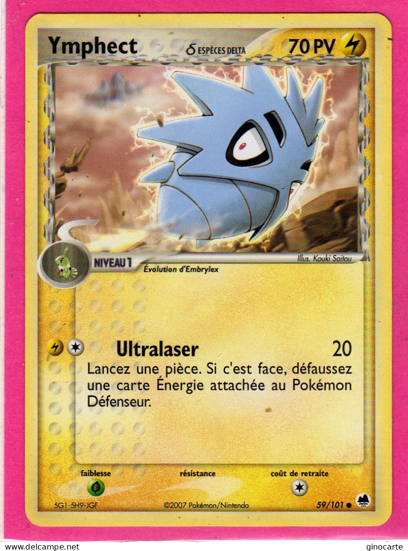 Carte Pokemon 2007 Ex Ile Des Dragons 59/101 Ymphect 70pv Bon Etat - Ex