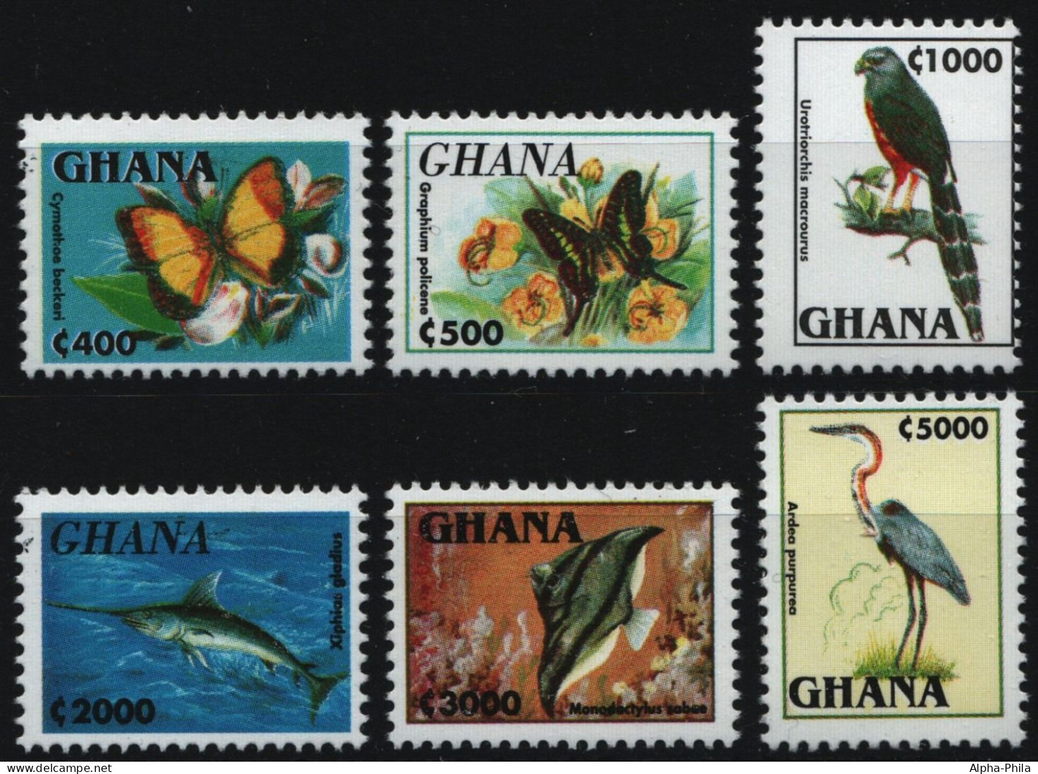 Ghana 1995 - Mi-Nr. 2192-2197 ** - MNH - Fauna - Ghana (1957-...)