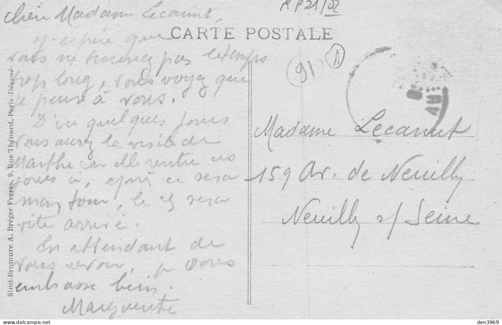 ANGERVILLE (Essonne) - Rue De L'Eglise - Voyagé (2 Scans) Lecanut, 159 Avenue De Neuilly-sur-Seine - Angerville