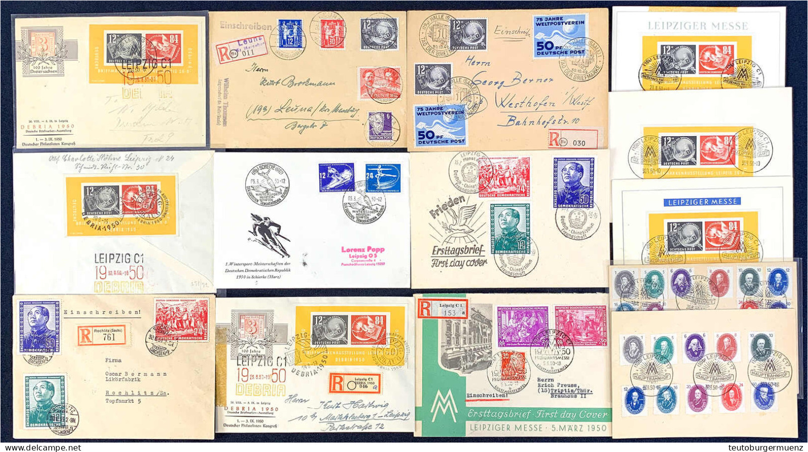 Deutschland: Zwei Volle Kartons Aus Einem Nachlaß, überwiegend DDR Inkl. FDC, U.a. DEBRIA-Block 7 Mit Insgesamt 6 Exempl - Collections