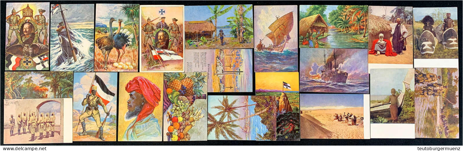 Kolonialkriegerdank, Insgesamt 23 Ungebrauchte Postkarten Mit Verschiedenen Motiven - Non Classificati