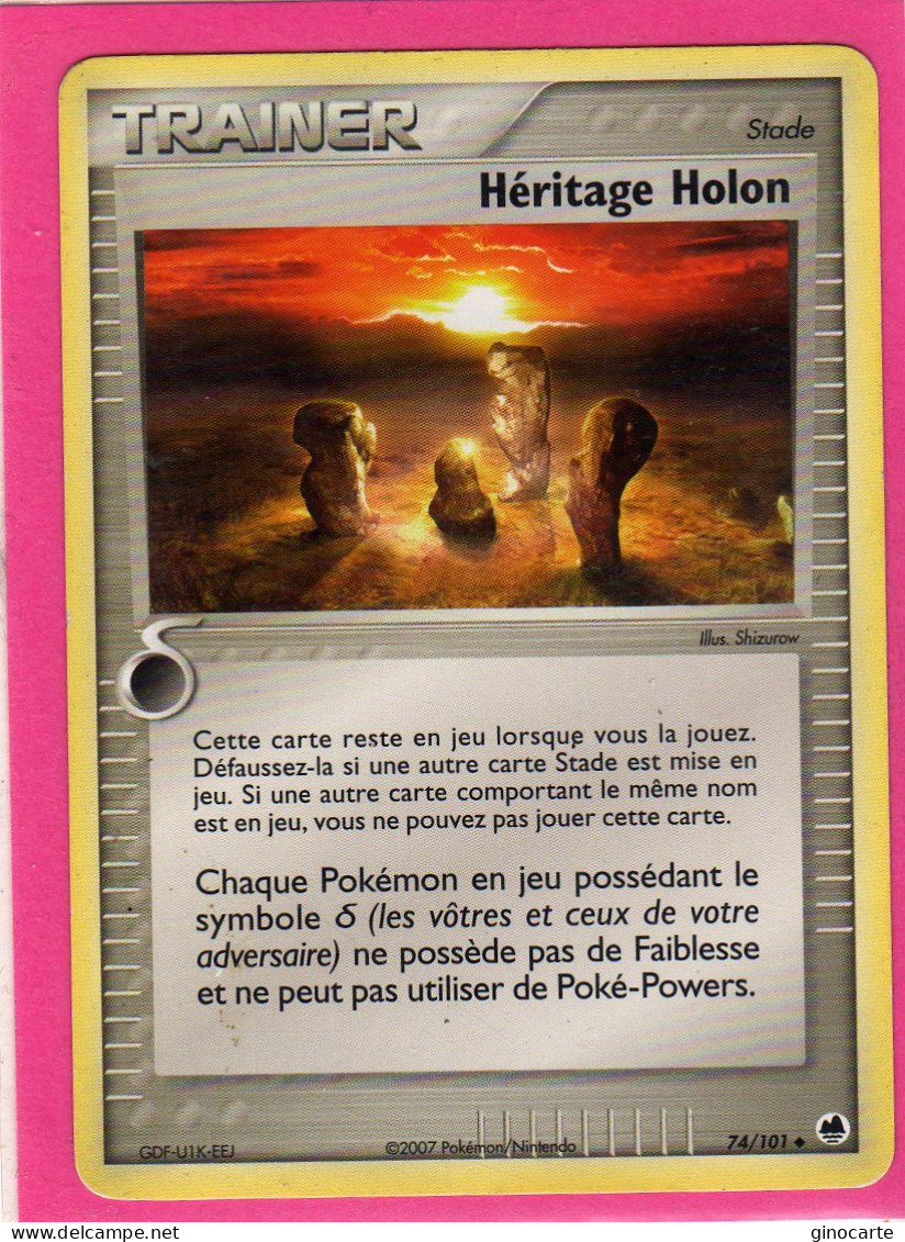Carte Pokemon 2007 Ex Ile Des Dragons 74/101 Heritage Holon Bon Etat - Ex
