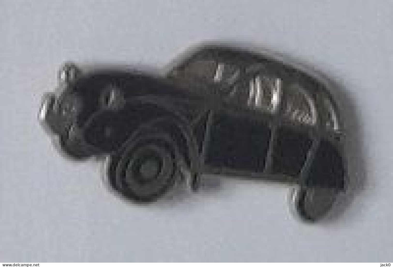 Pin's  Argenté  Automobile  2 CV  Citroën  Noire   Verso  Vierge - Citroën