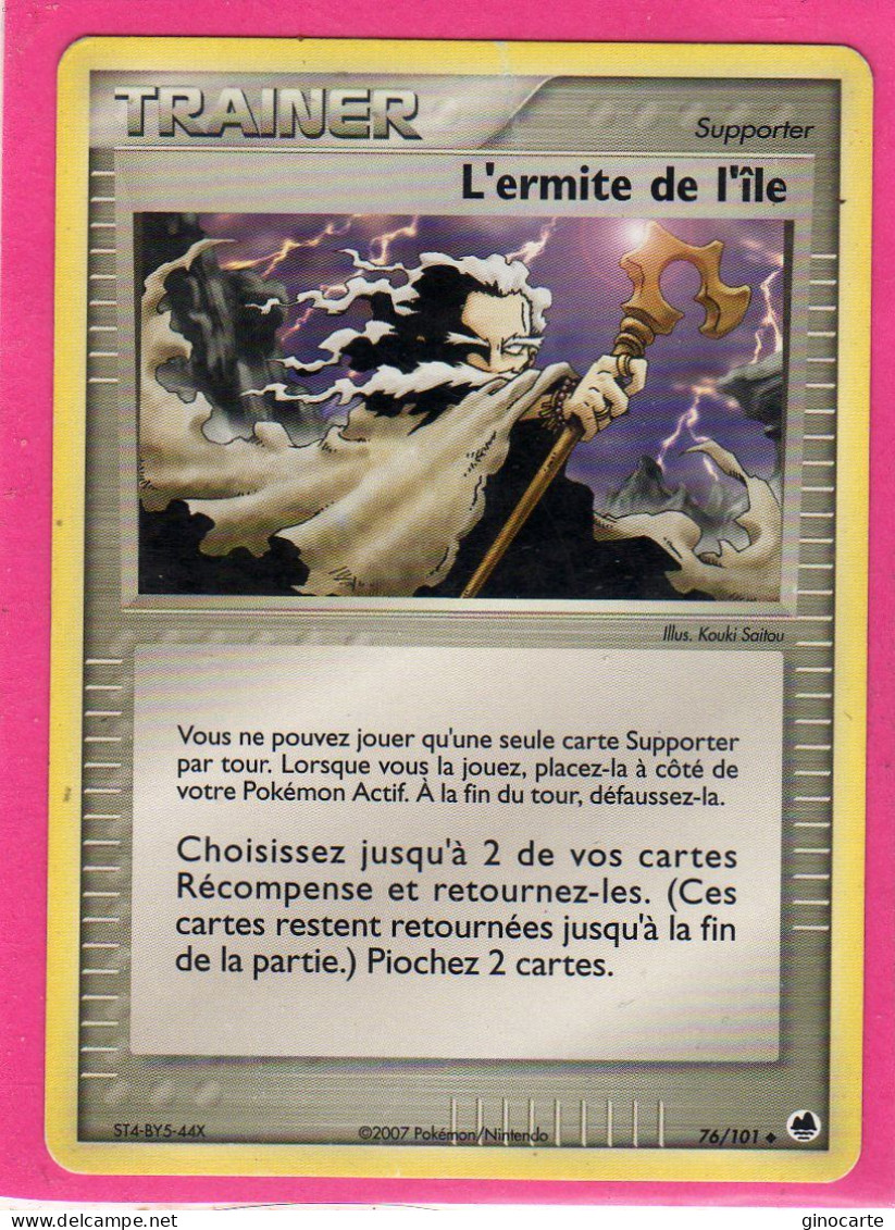 Carte Pokemon 2007 Ex Ile Des Dragons 76/101 L'ermite De L'ile Bon Etat - Ex