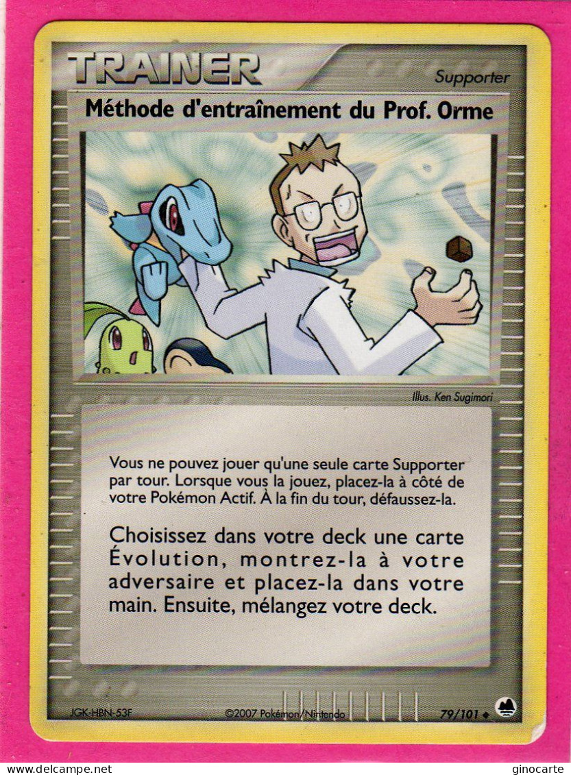 Carte Pokemon 2007 Ex Ile Des Dragons 79/101 Methode D'entrainement Du Prof Orme Bon Etat - Ex